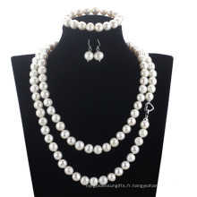 Snh Natural with Wedding Ensemble de bijoux en perles authentiques